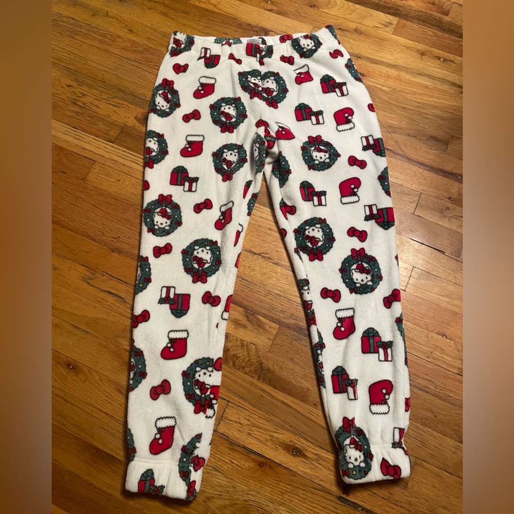 Super Soft Sanrio Hello Kitty Christmas Fuzzy PJ Pants